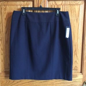 Worthington Pinstriped Pencil Skirt Navy\Grey